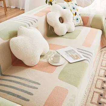 Ткань для чехлов на диван, новое диванное полотенце из синели, всесезонный универсальный чехол для дивана, защищающий от кошачьих царапин, полный комплект, одеяло из ниток, которое можно стирать в машине 180*130cm