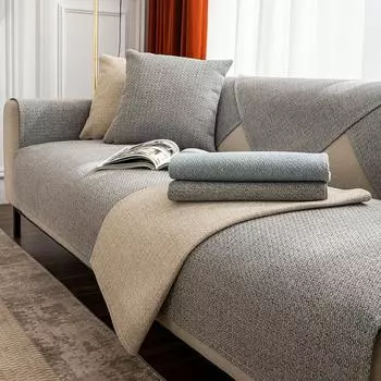 Ткань для диванной подушки Антилегкая роскошь и простота Подушка для сиденья Универсальное поколение Полотенце для спинки Кожаный чехол для четырех сезонов 70*70