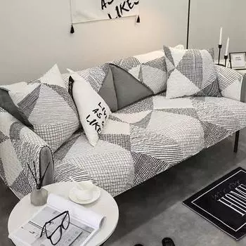 Ткань для диванной подушки из чистого хлопка, всесезонный противоскользящий чехол для дивана в гостиной, простая современная универсальная подушка 70*70