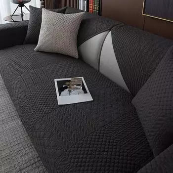 Ткань для диванных подушек, универсальный чехол для подушек на четыре сезона, простой, современный, серый, черный, устойчивый к пятнам, нескользящий чехол 70*70cm