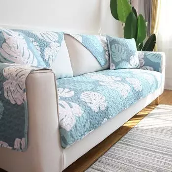 Ткань для диванных подушек, зеленая, свежая, деревенский образ жизни, натуральный стиль, чистый хлопок, универсальное всесезонное, простое и современное покрытие для гостиной 70*70