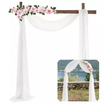 Ткань для драпировки свадебной арки 29 дюймов в ширину 6 ярдов шифоновая ткань занавеска драпировка церемония прием гирлянда 70x550cm