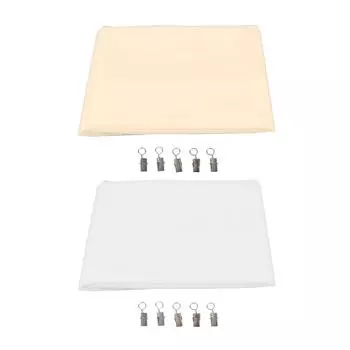 Ткань для драпировки свадебной арки 4,9x7 футов, романтическая элегантность, прозрачная ткань с 5 зажимами для свадебной церемонии White