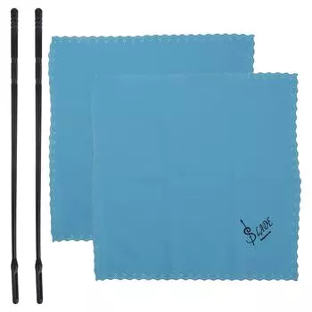 Ткань для флейты SEWACC, салфетка для чистки флейты с тампоном для флейты, салфетка из волокна, набор для ухода за музыкальными инструментами, набор для чистки флейты, духовые инструменты, повторяемый