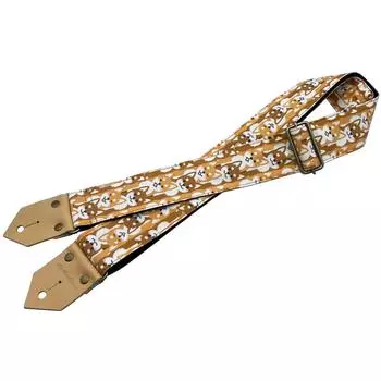 Ткань для гитарного ремня Spice Note с принтом серии Shibainu ES-PP50SB/BRN коричневый