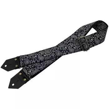 Ткань для гитарного ремня Spice Note с принтом Paisley ES-PP50PSY/BKW