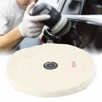 Ткань для полировки полировальный белый круг оправочный буфер полировальный шлифовальный станок коврик для полировки шлифовальный круг для зеркала 50mm(2inch)