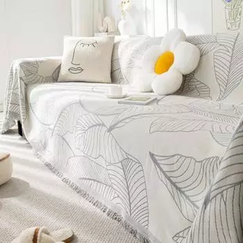 Ткань для полотенец для дивана из синели, современная простая подушка для дивана, универсальный универсальный нескользящий чехол для дивана, четыре сезона 180X130