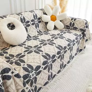 Ткань для полотенец для дивана из синели, универсальный универсальный чехол для четырех сезонов, простой простой чехол для диванной подушки, нескользящий чехол, одеяло с защитой от царапин 180*130cm