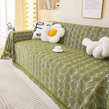 Ткань для полотенец для дивана из синели, универсальный универсальный простой чехол для дивана, нескользящий чехол, одеяло с защитой от царапин, универсальный универсальный чехол 180*130cm