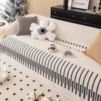 Ткань для полотенец для дивана из синели, универсальный универсальный чехол для четырех сезонов, простой простой чехол для диванной подушки, нескользящий чехол, одеяло с защитой от кошачьих царапин 180*130cm