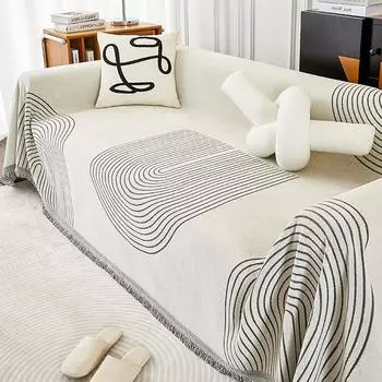 Ткань для полотенец для дивана из синели, высококачественный чехол для дивана в скандинавском стиле, универсальный универсальный чехол на четыре сезона, универсальная подушка 180*130cm