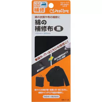 Ткань для ремонта Clover Cotton 100E00mm Black 68-119