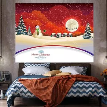 Ткань для рождественских украшений, фоновая ткань для гостиной, гобелен для спальни, подвесная ткань для комнаты, настенный ковер 100cm*150cm