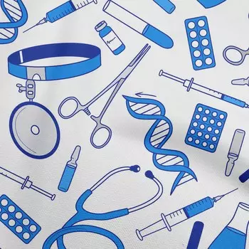 Ткань для рукоделия oneOone Cotton Flex средней синей ткани для шитья с принтом в ярдах 40 дюймов 42 Inch Wide - Viscose Chiffon оранжевый