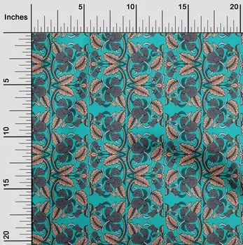 Ткань для рукоделия oneOone хлопковая гибкая ткань с принтом листьев и цветочных блоков BTY 40 дюймов 42 Inch - Viscose Chiffon розовый