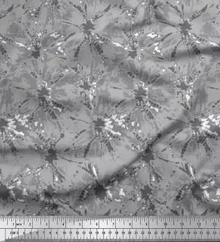 Ткань для рукоделия Soimoi серая полиэфирная креповая ткань батик с принтом тай-дай в ярдах 42 дюйма 42 Inch Wide - Poly Crepe серый