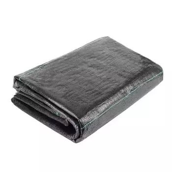 Ткань для защиты от сорняков Ткань для сада и ландшафта Двухслойная ткань Перекрестный дизайн Прочный сверхпрочный чехол с направляющей полосой Помогает выровнять растения 11m чёрный