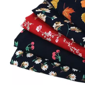 Ткань Дышащий искусственный шелк Летнее платье Резная ткань Тутовый хлопок Искусственный хлопок Мягкий печатный хлопок 100*143cm