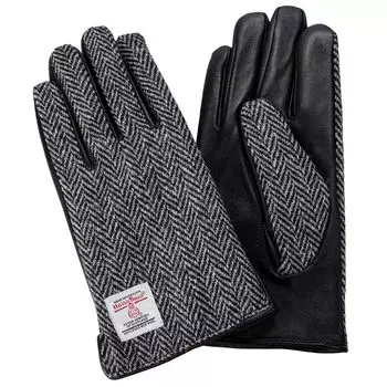Ткань Harris Tweed Натуральная кожа Смартфон Матовая подарочная коробка один размер подходит большинству Harris Tweed Холодо- и ветрозащитные кожаные перчатки для мужчин [Музей]