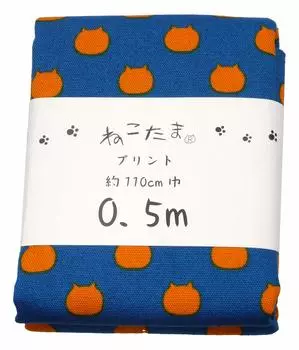 Ткань Hiyoshi Shokai Nekotama Ox, 50 см, оранжевый цвет, принадлежности NTSC-1E, рукоделие/ручная работа