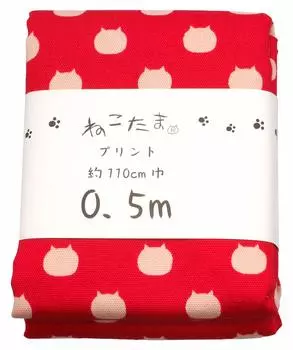 Ткань Hiyoshi Shokai Nekotama Ox, 50 см, отрез ткани, клубника, принадлежности NTSC-1C, рукоделие/ручная работа