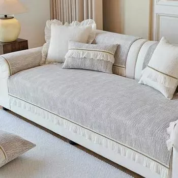 Ткань Хлопок Диванная Подушка Современный Простой Хлопок Четыре Сезона Универсальный Нескользящий Диванный Чехол 70x70