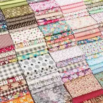 Ткань Хлопок DIY Ручная работа Обычный хлопок Хлопок Лоскутная ткань Наборы тканей Ткань с принтом Маленькая ткань с цветочным принтом 25*25cm