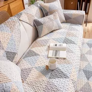 Ткань Хлопок Подушка для сиденья дивана Специальное предложение Большая распродажа Полотенце для дивана Нескользящее Круглый год Нейтральный Современный Минималистичный Чехол из чистого хлопка Скандинавский