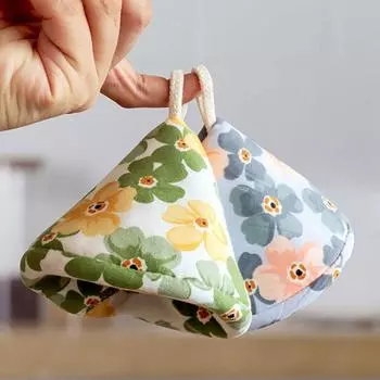 Ткань хлопок стеганый треугольный колпак для кастрюли антиожоговый теплоизоляционный колпак для кастрюли кухонная кастрюля перчатки для ручек железной кастрюли