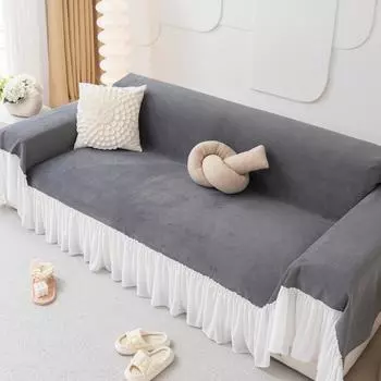 Ткань из синели, диванная подушка, свисающая, четыре сезона, универсальная, простая, однотонная, нескользящая, дышащая, чехол для дивана, полотенце 180*130cm