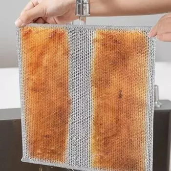 Ткань из стальной проволоки 20 см, двухслойная антипригарная ткань для масляного железа, ткань для кухонной кастрюли, салфетка 10pcs серебряный