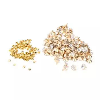 Ткань Кристалл Инкрустация Быстрые Заклепки 12 мм Пятна Шпильки Колпачки для DIY Кожа Ремесло Украшения(Серебряный)