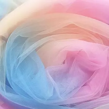 Ткань Moonfarm Rainbow Tulle Ширина 150 см Цветной кружевной костюм для рукоделия (1m)