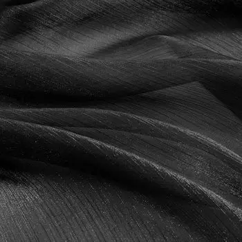 Ткань органза moonfarm Water Ripple, черная x Ширина, простая, ручная работа, прозрачная ткань 1 м ~ 5 м 1,5 м (1m)