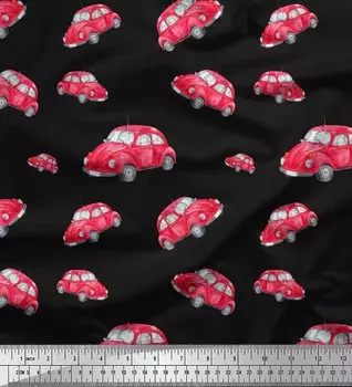 Ткань перехода автомобиля ткани сатинировки креп Японии Soimoi черная печатает метражом 42 дюйма 42 Inch Wide - Cotton Voile чёрный