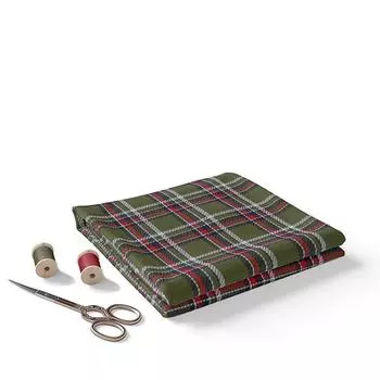 Ткань премиум-класса в зеленую клетку из 100% хлопка - 180 г/м, окрашенная в пряже, для одежды и обивки 1 Meter зелёный