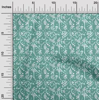 Ткань с абстрактным блочным принтом oneOone Cotton Flex в ярдах 40 дюймов 42 Inch Wide - Viscose Chiffon чёрный