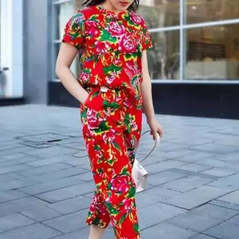 Ткань с цветочным принтом, северо-восточная традиционная лоскутная ткань с цветочным принтом, разноцветная хлопковая ткань для шитья для поделок своими руками B