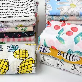 Ткань с принтом, искусственная летняя тонкая хлопковая юбка «сделай сам», штаны от комаров, тканевые летние юбки, хлопковое платье Cheongsam 1*1.45m