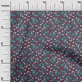 Ткань с треугольным геометрическим принтом из хлопчатобумажной ткани oneOone в ярдах 40 дюймов 42 Inch Wide - Viscose Chiffon шоколадный коричневый