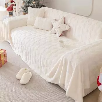 Ткань с защитой от царапин, чехол для дивана, универсальный универсальный чехол, зимний плюшевый нескользящий коврик, чехол для полотенца, чехол для дивана, полностью покрытое одеяло 180*130cm