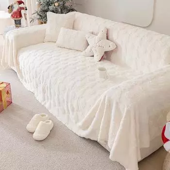 Ткань с защитой от царапин, чехол для дивана, универсальный универсальный чехол, зимний плюшевый нескользящий коврик, чехол для полотенца, чехол для дивана, полностью покрытое одеяло 180*130cm