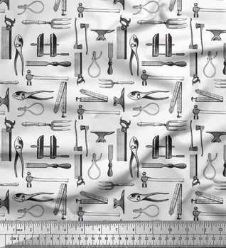 Ткань сатинировки Креп Японии Соимои белая оборудует печатание ткани оборудования метражом 42 дюйма 42 Inch Wide - Poly Crepe белый