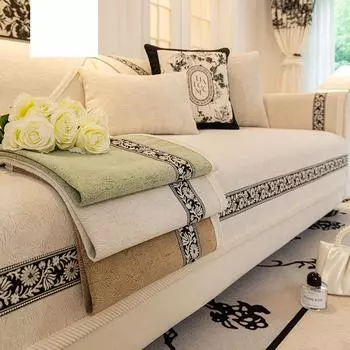 Ткань синели, французская универсальная ткань для диванных подушек Four Seasons, Нескользящий чехол для дивана, универсальный универсальный чехол 70*70cm