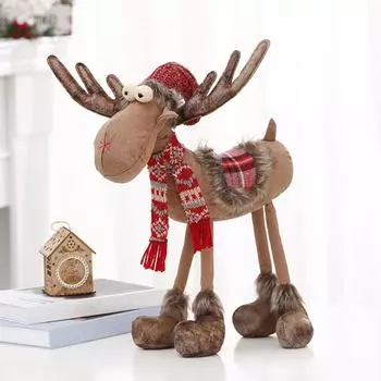 Ткань Выдвижная стоячая поза Олень и Лось Мягкая Игрушка One Size