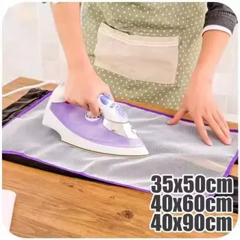 Ткань Защитная сетка для пресса Изоляционный коврик для гладильной доски Чехол против нажатия на коврик Мини-утюг Разные цвета 35*50CM Random Color