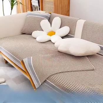 Тканая диванная подушка из хлопка и льна, ткань «Четыре сезона», нескользящая подушка для сиденья, летняя простая подушка для сиденья, чехол для дивана, чехол 70*70