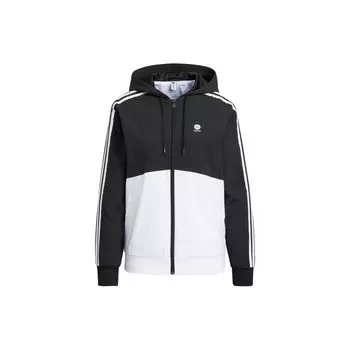 Тканая куртка Adidas Neo Essential со сращенным дизайном и принтом логотипа бренда Женские куртки Черно-белые HM2007 L