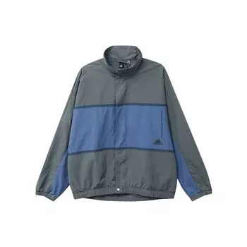 Тканая куртка Adidas Word с воротником-стойкой, свободного покроя и цветным принтом, мужская верхняя одежда, синяя GL8682 L